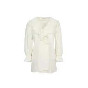 [데코]자수 넥프릴 블라우스 택가격 499000원 _P397263434