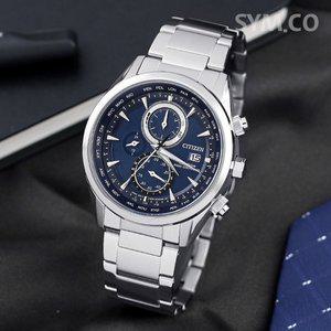 [시티즌] AT8260-85L 퍼페츄얼캘린더 라디오컨트롤 에코드라이브 남자 메탈 손목시계 c