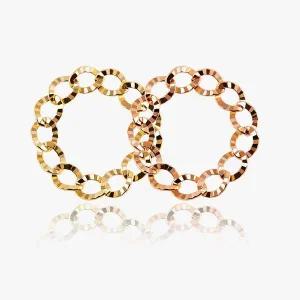 [엘렌쥬얼리]14K 18K 할로우 플랫 오레올 체인 금 반지