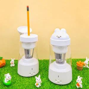 오아트 자동 상승 연필깎이(화이트래빗)/960761/C타입 충전식 연필깍이