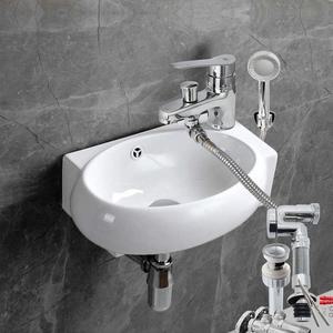 [QNRW9W67_56]소형세면대원형HDL002+샤워겸용수전+부속