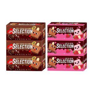 [신세계라이브쇼핑][롯데]인기 아이스크림 셀렉션x3개 + 셀렉션 더싱글초코x3개