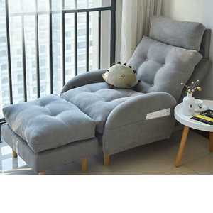 원룸 쇼파 자취방 1인 발 스툴 거실 클래식 소파 베드 의자(그레이/라텍스)+머리받침+발받침