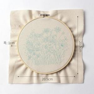 키트 자수틀 포함 프랑스자수 도안 올인원 실 DIY (3yp5X)