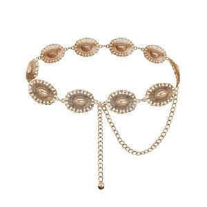 드레스 청바지 컨트리 콘서트 의상을 위한 여성 카우걸 체인 벨트 TOPACC 웨스턴 메탈 콘초