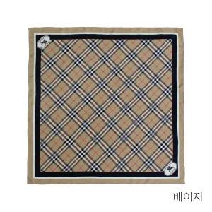 버버리 체크 스퀘어 실크 스카프
