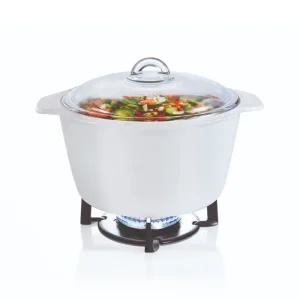 [루미낙] 비트로 화이트 대용량 내열 유리냄비 5L (25cm) [프랑스 정품] /유리냄비/직화냄비