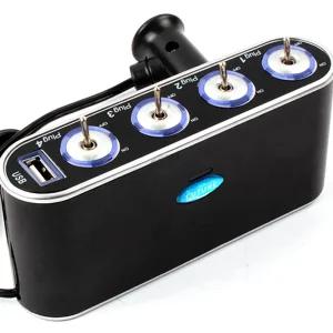 ZENON 제논 스위치 USB 4구소켓/시가/소켓/차량/시거잭/시거/플러그/확장/변환기/멀티/시가짹/자동차/전원