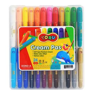 동아 크림파스24색/파스텔/크레용/미술/세트/색칠/놀이/도구/파스넷/색연필/크레파스/24색/아기/고급