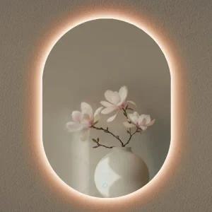 플로스 타원형 LED 조명 전신 거울 벽걸이 대형 욕실 현관거울 카페 미용실 인테리어거울