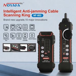 Noy NF-802 네트워크 케이블 테스터 다기능 트래커 LCD 디스플레이 Poe 검사기 측정 도구 RJ11 RJ45