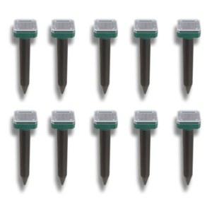 충전 두더지퇴치기 10개 잔디 정원 방범 태양 개정지 음파 사이렌 조류