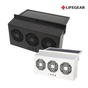 LIFEGEAR F987 3구 차량용 환풍기 태양광환풍기 서큘레이터 차량내부 공기순환 파킹차량 텐트 캠핑 창문 자