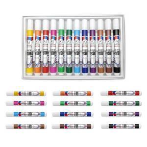 크라운 유성매직 12개입 ( 1타스 사무용품 문구 유성펜 고급잉크 둥근닙