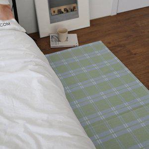 [더프리그]먼지없는 워셔블 뭉드 체크 패턴 디자인 사계절 미니 러그 카페트