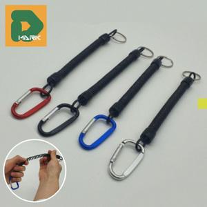 비너 스프링줄 늘어나는 안전줄 아웃도어 등산용품 연결고리 스프링 캠핑용품 카라비너 신축줄 탄성로프