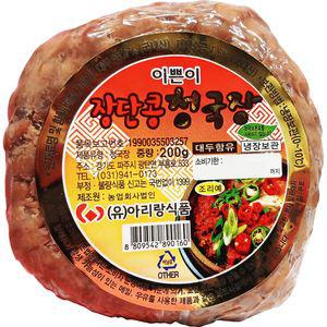 아리랑식품 아리랑 이쁜이 국산콩 장단콩 청국장 200g 5개 이강산닷컴