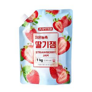 쥬피터 저온농축 딸기잼 1kg 파우치 과육
