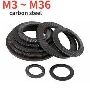 탄소강 블랙 양면 톱니 와셔 자동 미끄럼 방지 개스킷 풀림