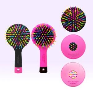 아이캔디 레인보우 볼륨 헤어 미디엄브러쉬+컴팩트브러쉬 2종 세트
