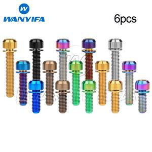 셋 티타늄 M5/M6x16 스템 볼트 브레이크 25 유압 20 크랭크 나사 Wanyifa 디스크 30 6pcs 바 18 35mm 핸들 자전거