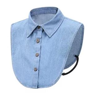 레이어디 데님 목 카라 페이크 가짜 셔츠 이너페이크옷 페이크카라 카라이너넥케이프