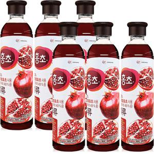 대상 청정원 마시는 홍초 석류 900ml 6개