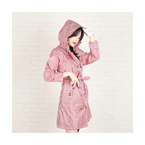 여성 체크 트렌치코트 골프 비옷 우비 레인코트