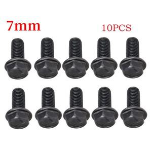 10 Pcs 검은 금속 나사 톱 블레이드 볼트 6mm/7mm/8mm 왼손 스레드 육각 머리 플랜지 도구 부품 너트세트