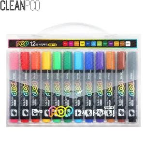 자바 POP 12색 사각 유성 매직 전문가용/다용도/멀티/회사/사무실/사무용/필기용/전문가/그림/그리기/미술