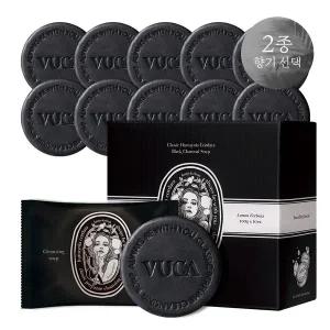 [보리보리/뷰카]뷰카 클래식 어성초 블랙 차콜 비누 100g 10개입(레몬버베나/자몽)