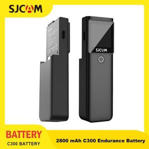 SJCAM C300 2800mAh 액션 카메라용 스크린이 있는 긴 배터리 블랙 화이트