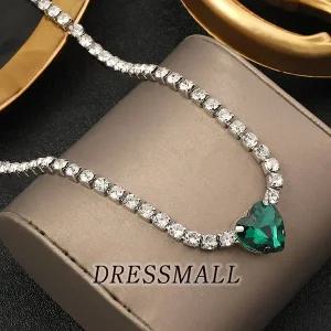 [드레스몰]그린 초커 목걸이 공연용 댄스 소품 라인 밸리 벨리 댄스복 드레스몰