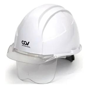 COV 투명창 보안경 안전모 A형/안전모/경량/턱끈/예초기/안면보호/초경량/건설/작업용/고글/렌턴/고급/보안