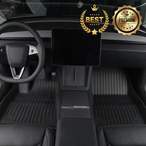 테슬라 신형 모델 3 하이랜드 2024-2025 TPE 플로어 매트 내구성 디자인 방수 러기지 풋 패드 트렁크 액세