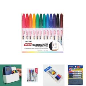 (12p세트) 문화 세필 화이트 보드 마카/학원/초등/교무용/학교/마카펜/마커/유치원/사무용/마커펜/어린이집