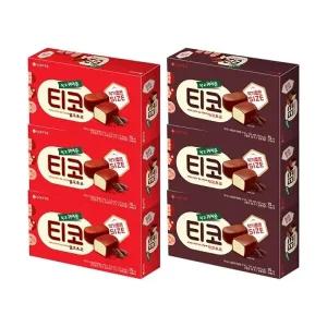 [롯데제과][롯데]인기 아이스크림 티코 밀크초코x3개 + 티코 다크초코x3개