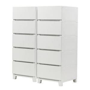 2개세트 국내제작 캔버스 5단 플라스틱 서랍장 수납장 장난감 속옷정리함 침실서랍장