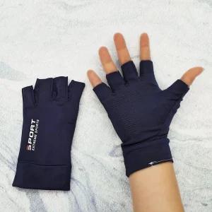 쿨장갑 하프 핑거 남색