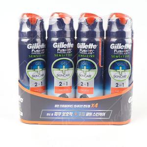 면도크림 쉐이빙젤 퓨전프로글라이드 질레트 면도젤 센서티브 2in1 4개입 면도용젤