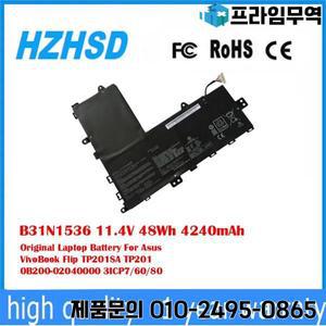 Asus VivoBook Flip TP201SA 0B200-용 B31N1536 11.4V 48Wh 4240mAh 기존 노트북 배터리 02040000 3ICP7/60