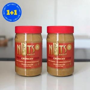 [1+1] 넛츠어바웃 땅콩 100퍼센트 무가당 땅콩버터 크런치 500g 2개