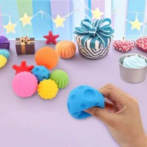 캐스B 말랑 쉐이프공 6종 소프트 아기공 유아 공놀이 촉감놀이 감각발달 탱탱볼 실내체육