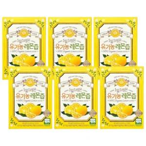 홀베리 1일 1레몬 유기농 레몬즙 20g x 84포(6박스) NFC 착즙 원액 레몬수 스틱