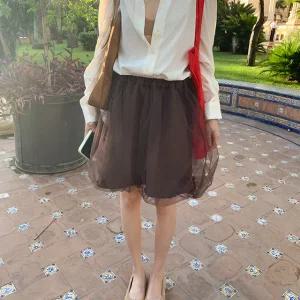 [메이비베이비] [Dearest] Loveworm Skirt (브라운)