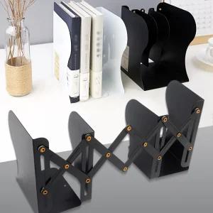 길이 조절 책꽂이 늘어나는 북엔드 간이 철제/책상책꽂이/자바라책꽂이/북스탠드/미니책꽂이/책꽂이선반