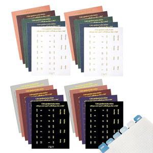 20장 플래너 월간 인덱스 탭, 셀프 접착 캘린더 탭 스티커, 플래너를 위한 다채로운 월 구분 저널 노트북 연구 의제 주최자 사무용품