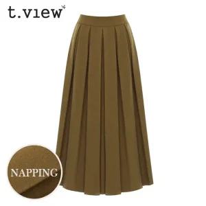 [티뷰] 밴딩기모플리츠스커트_V5D-CSK002