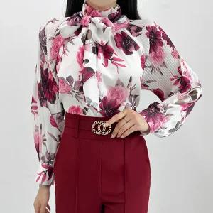 금찌 힐튼 샤틴 주름 블라우스 ST7708B