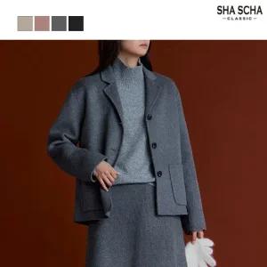 [홈쇼핑인기]여성 울블렌디드 핸드메이드 자켓